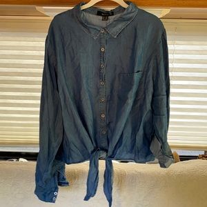 Forget 21 linen button up